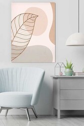 Kətan Minimal Floral Tablo 0314 - Markaev