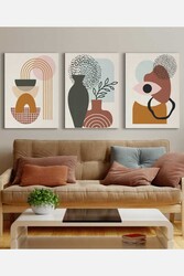 Kətan Minimal Simgeler 3'lü Tablo Seti 0804 - Markaev