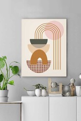 Kətan Minimal Simgeler Deseni Tablo 0538 - Markaev