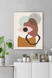 Kətan Minimal Simgeler Deseni Tablo 0540 - Markaev