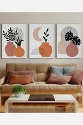 Kətan Minimalist 3'lü Tablo Seti 0801 - Markaev