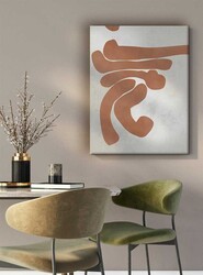 Kətan Pudra Renkli Geometrik Modern Tablo 1038 - Markaev