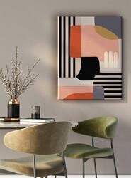 Kətan Renkli Geometrik Modern Tablo 1021 - Markaev
