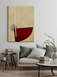 Kətan Renkli Geometrik Modern Tablo 1039 - Thumbnail