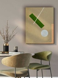 Kətan Renkli Geometrik Modern Tablo 1040 - Thumbnail