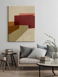 Kətan Renkli Geometrik Modern Tablo 1051 - Thumbnail