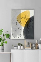 Kətan Sarı Pastel Deseni Tablo 0583 - Markaev