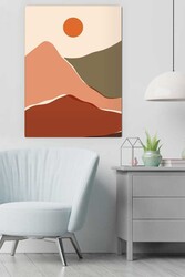 Kətan Sun Moon Deseni Tablo 0377 - Markaev