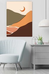 Kətan Sun Moon Deseni Tablo 0378 - Markaev