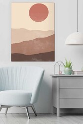 Kətan Sun Moon Mountain Deseni Tablo 0380 - Markaev