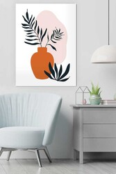 Kətan Tropikal Vazo Deseni Tablo 0611 - Markaev