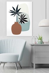 Kətan Tropikal Vazo Deseni Tablo 0612 - Markaev