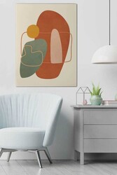 Kətan Turuncu Soyut Tablo 226 - Markaev