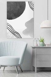 Kətan Water Color Geometric Deseni Tablo 0617 - Markaev