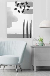 Kətan Water Color Geometric Deseni Tablo 0618 - Markaev