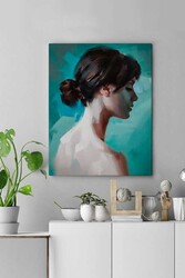 Kətan Yağlı Boya Görünümlü Portre Tablo 0009 - Markaev