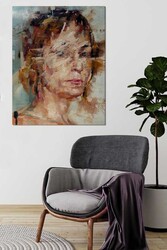 Kətan Yağlı Boya Görünümlü Portre Tablo 0067 - Markaev