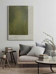 Kətan Yeşil Geometrik Modern Tablo 1023 - Markaev