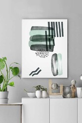 Kətan Yeşil Pastel Deseni Tablo 0623 - Markaev