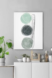 Kətan Yeşil Pastel Deseni Tablo 0624 - Markaev