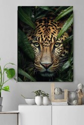 Kaplan ve Muhteşem Gözleri Kətan Tablo - Markaev