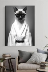 Karete Cat Portresi Canvas Tablo - Markaev