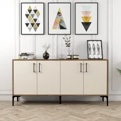 Kiev Konsol 160cm - Cəviz/Krem 