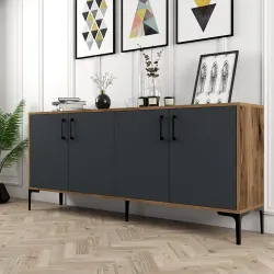 Kiev Konsol 180cm - Cəviz/Antrasit - 2