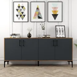 Kiev Konsol 180cm - Cəviz/Antrasit 