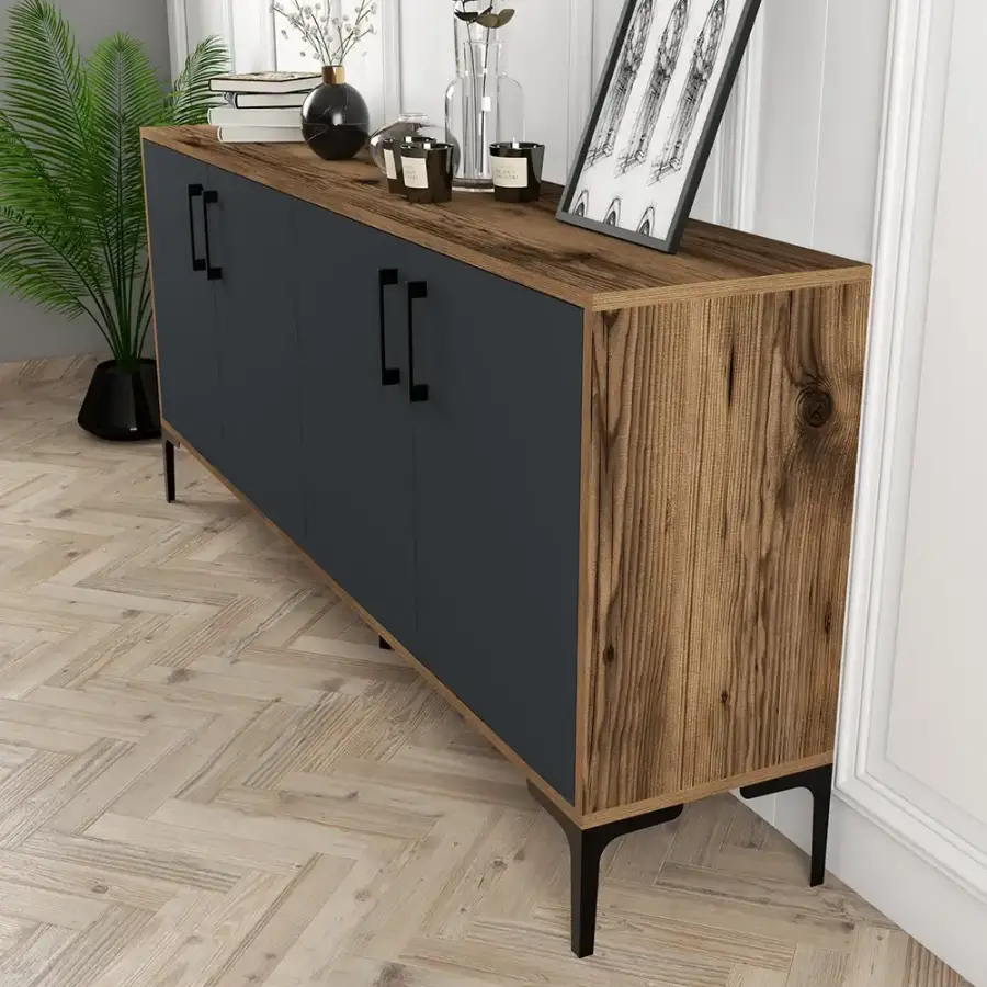 Kiev Konsol 180cm - Cəviz/Antrasit - 5