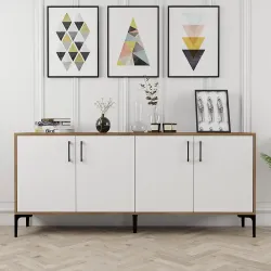 Kiev Konsol 180cm - Cəviz/Ağ 