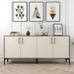 Kiev Konsol 180cm - Cəviz/Krem 