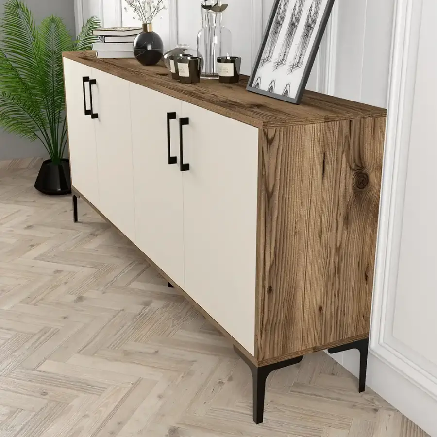 Kiev Konsol 180cm - Cəviz/Krem - 3
