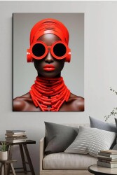 Kırmızı Kulaklıklı African Girl - Markaev