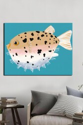 Kirpi Balığı Kətan Tablo - Markaev