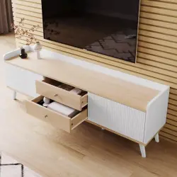 Kleuren Tv Stend - Ağ/Meşə - 3