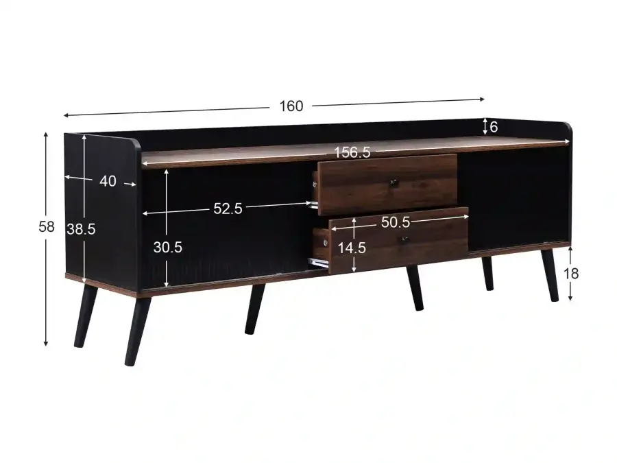 Kleuren Tv Stend - Qara/Cəviz - 7