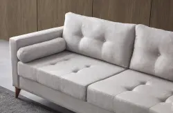 Kraft Üç Yerli Divan - Krem - Decore Mobilya (1)