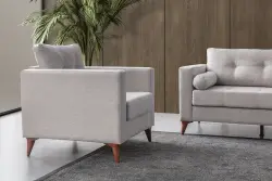 Kraft Kreslo - Krem - Decore Mobilya (1)