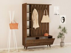 Lala Rəfli və Asılqanlı Dəhliz Dolabı - Cəviz - Decoroom Collection (1)