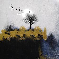 Landscape Paintings Tree Art Kətan Tablo - 2