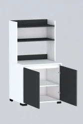 Latte Çox Məqsədli Dolab - Antrasit/Ağ - 4