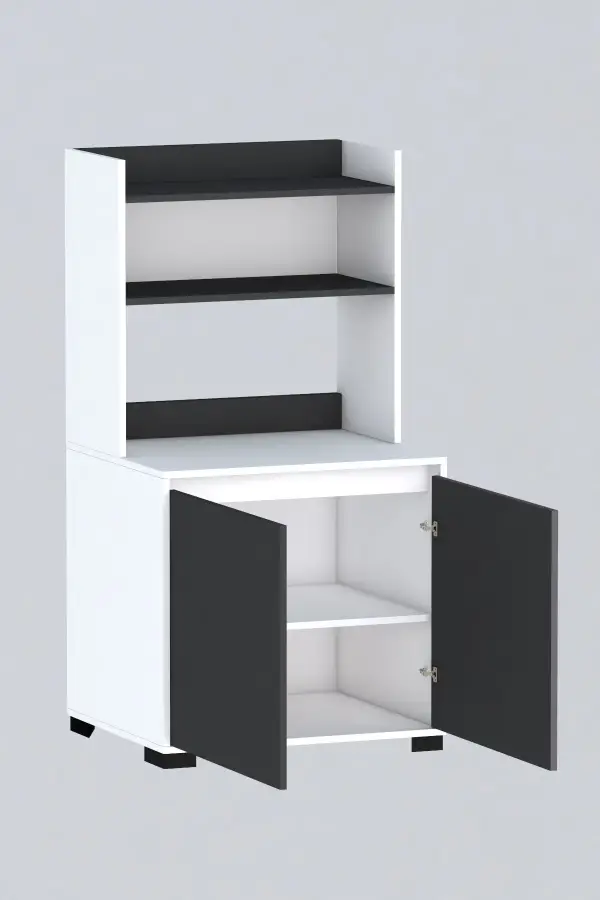 Latte Çox Məqsədli Dolab - Antrasit/Ağ - 4