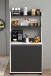 Latte Çox Məqsədli Dolab - Antrasit/Ağ 