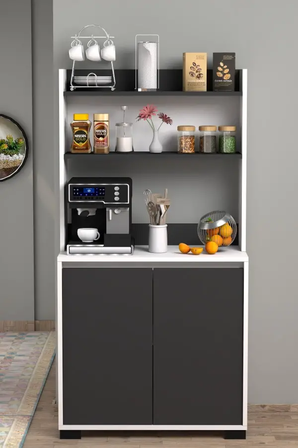 Latte Çox Məqsədli Dolab - Antrasit/Ağ - 1