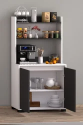 Latte Çox Məqsədli Dolab - Antrasit/Ağ - Decoroom Collection (1)