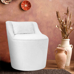 Laura Berjer Kreslo - Ağ - Zemhome