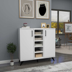 Leander Kitab Rəfi - Ağ - Modev