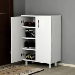 Legno Ayaqqabı Dolabı - Ağ - 2