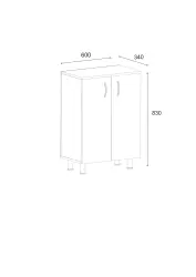 Legno Ayaqqabı Dolabı - Ağ - 5